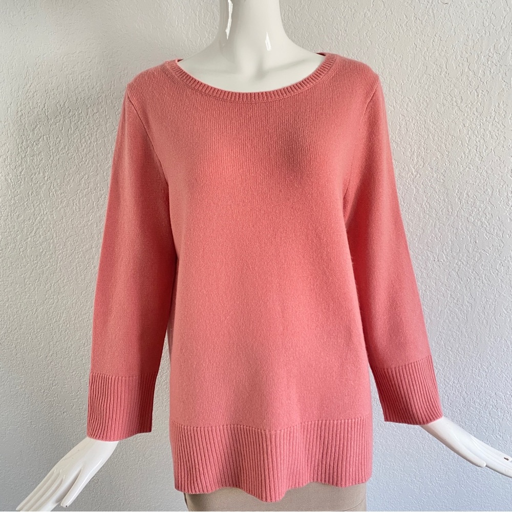 J. Crew pink cashmere blend crew neck Sweater